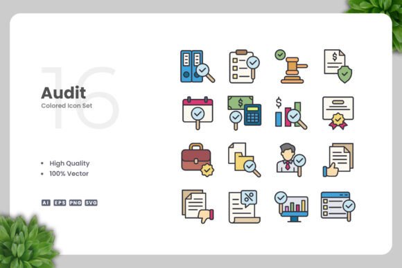 Audit Color Icons - Clean Graphics for Creative Sellers