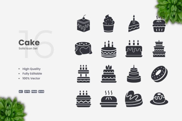 Cake Solid Icons: The Ultimate Graphics for Modern Branding