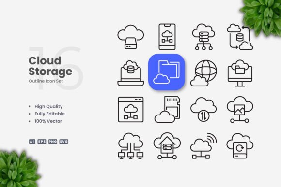 Cloud Storage Icons: A Review of Modern Graphics for Branding