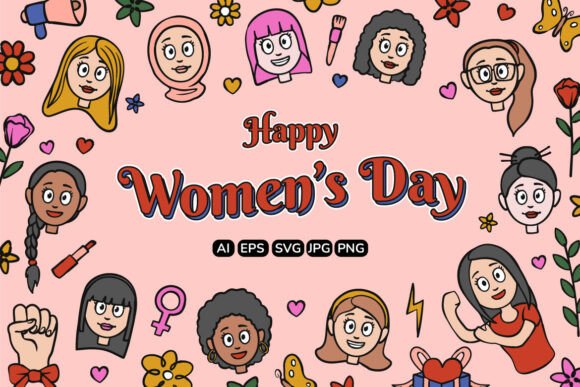 Happy Women's Day Illustrations for Local Business Branding