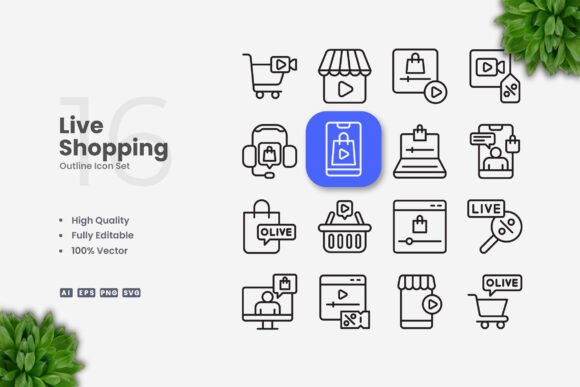 Live Shopping Graphics and Icons for Handmade Creators