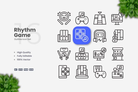 Rhythm Game Icons: Fresh Graphics and Icons for Modern Publishing