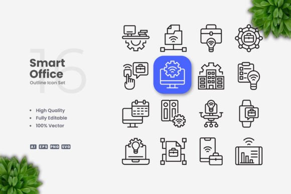 Smart Office Icons: Essential Graphics for Local Branding