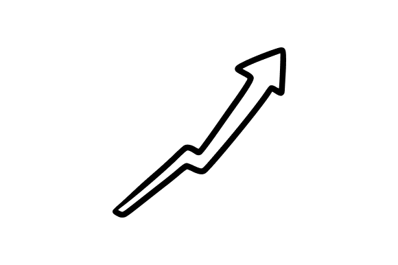 Upward Arrow with Business Growth Graphics and Illustrations