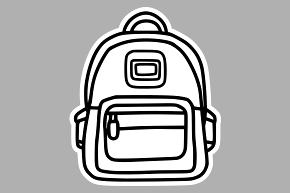 Vintage Travel Backpack Illustration for Web and Print