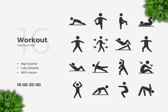 Workout Solid Icons Review for Embroidery Projects