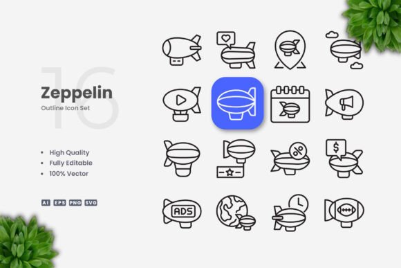 Zeppelin Icons Review: Graphics for Digital Sellers